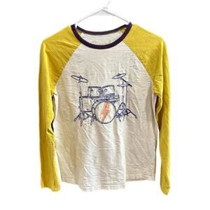 Johnnie B (Mini Boden) Superstitch Drumset Raglan, EUC, Sz 13-14Y (164cm) (14B)